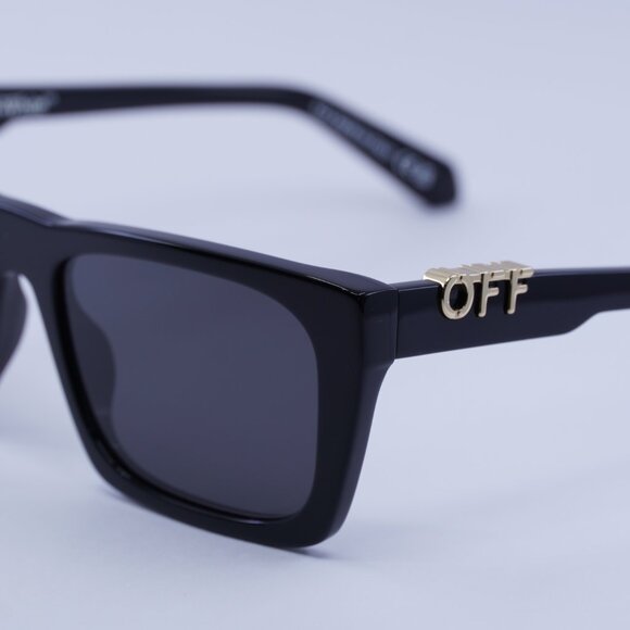 Off-White OERI13E ALBANY 1007 Sunglasses - Black Square Frame, Grey Lenses